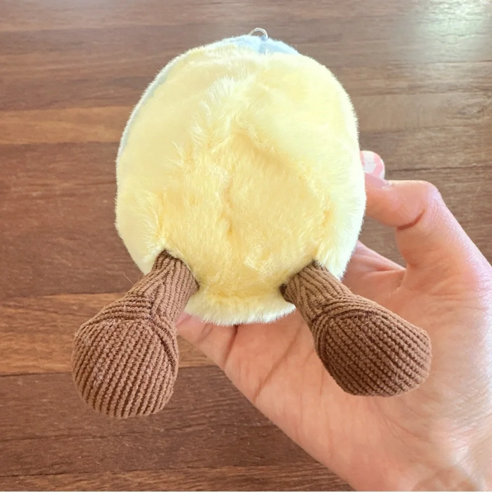 Cute Lemonade Plush Keychain Kawaii Fruit Charm Soft Mini Plush Bag Accessory
